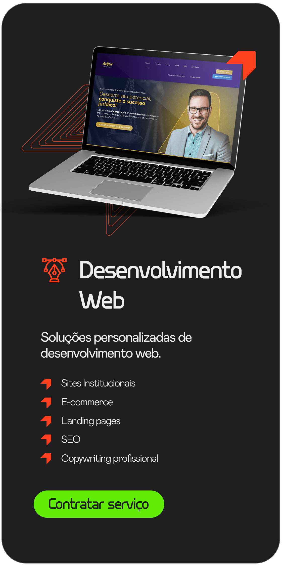 Resumo dos serviços de web design